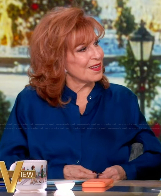 Joy’s blue button down shirt on The View