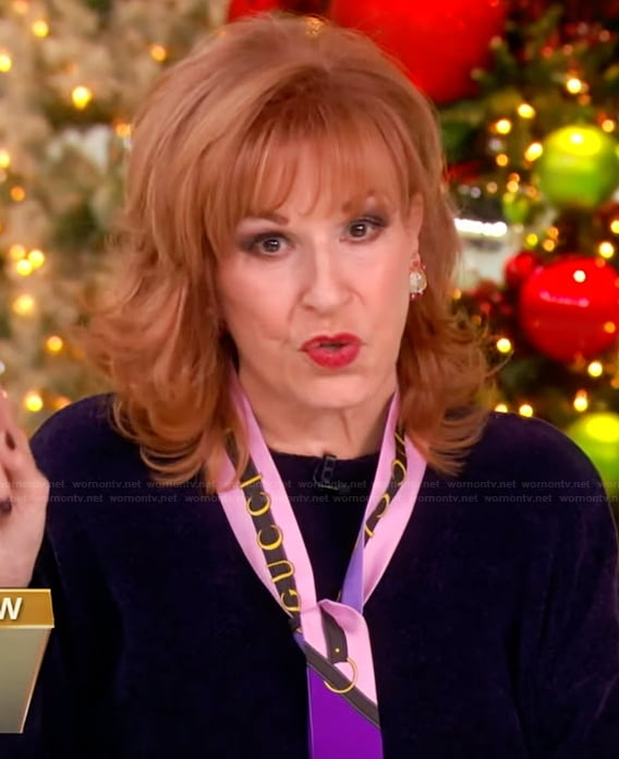 Joy’s purple velvet sweater on The View