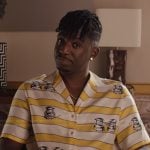 Julien's striped printed shirt on Emily in Paris