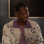 Julien’s white floral jacket on Emily in Paris