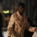 Julien’s white floral blazer on Emily in Paris