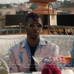 Julien’s pink and blue denim jacket on Emily in Paris