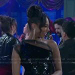 Kat’s black NYE dress on Beyond the Gates