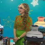 Katie Linendoll’s green satin top on Today