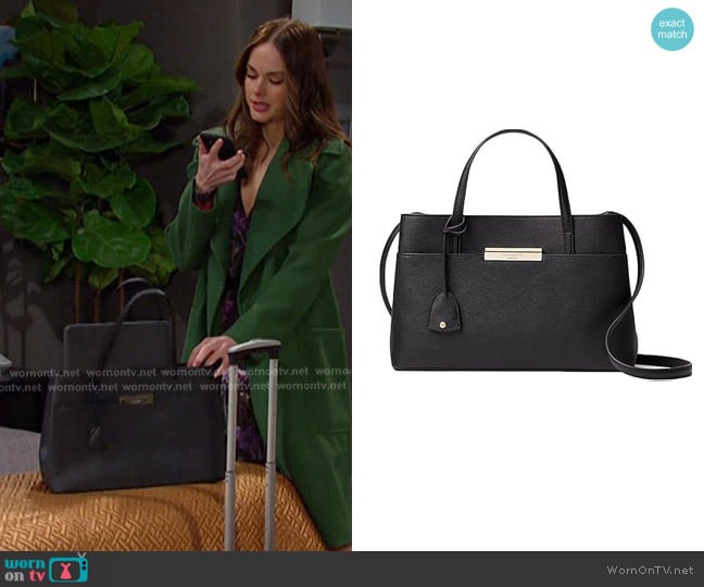 Kate Spade Maiden Way Saffiano Zuri Bag worn by Stephanie Johnson (Abigail Klein) on Days of our Lives