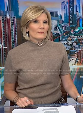 Kate’s short sleeve mock neck sweater on NBC News Daily