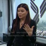 Katie’s black pleated blazer dress on The Bold and the Beautiful