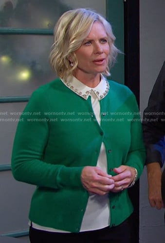 Kayla’s embellished collar top on Days of our Lives