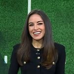 Kaylee’s black cardigan with gold buttons on Today