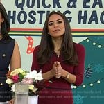 Kaylee’s burgundy polo dress on Today