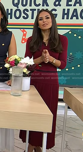 Kaylee's burgundy polo dress on Today