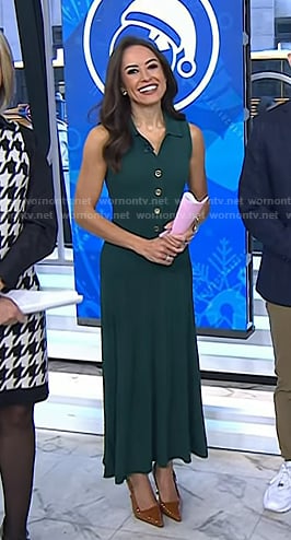 Kaylee's green sleeveless maxi dress on Today