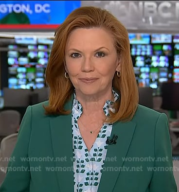 Kelly O’Donnell’s light blue floral top on Today