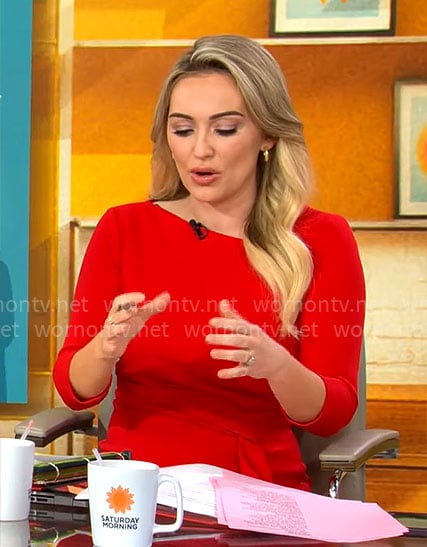 Kelly O'Grady's red dress on CBS Mornings