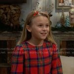 Kelly’s red plaid dress on The Bold and the Beautiful