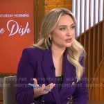 Kelly O’Grady’s purple blazer on CBS Mornings