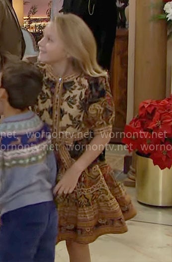 Kelly’s floral Christmas dress on The Bold and the Beautiful