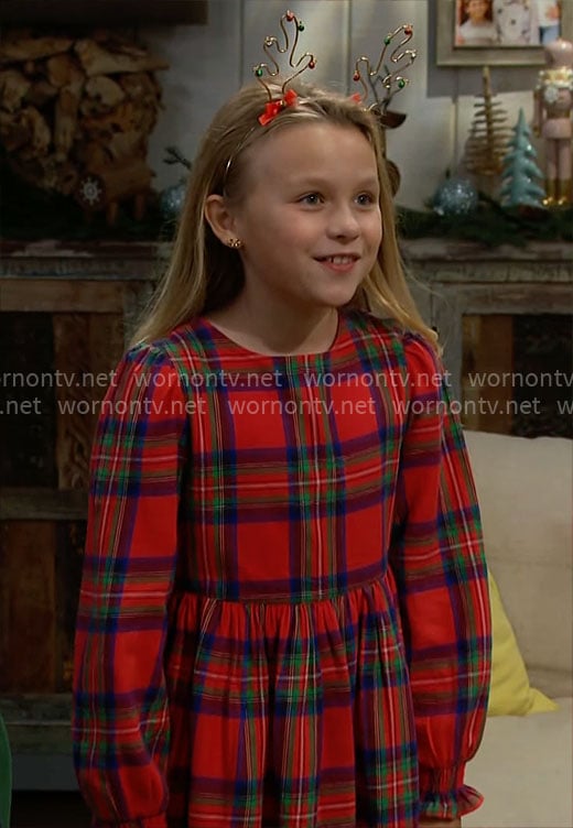 Kelly’s red plaid dress on The Bold and the Beautiful