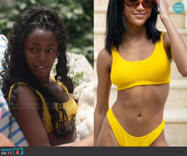 Kenny Flowers The Capri Luxe Crinkle Bikini Top worn by Venita Aspen on Southern Charm