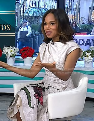 Kerry Washington’s white floral print dress on Today