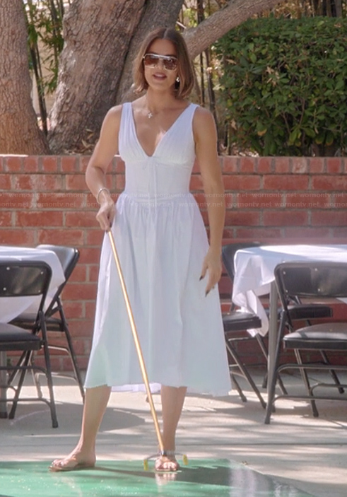 Khloe's white corset dress on The Kardashians