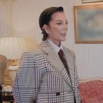 Kris’s plaid oversized blazer on The Kardashians