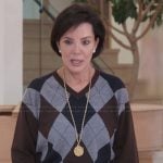 Kris’s argyle sweater on The Kardashians