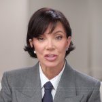 Kris’s gray confessional blazer on The Kardashians