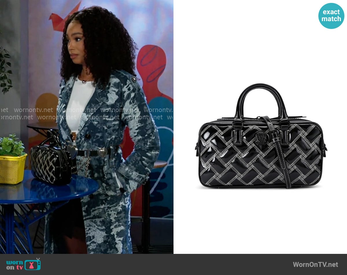 Kurt Geiger Small Kensington Quilted Leather Duffle Bag worn by Chelsea Hamilton (RhonniRose Mantilla) on Beyond the Gates