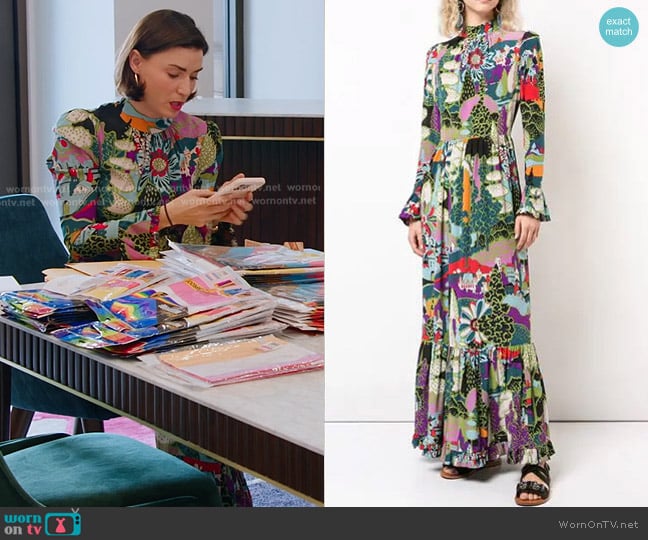 La Doublej Floral Print Dress worn by Bronwyn Newport on The Real Housewives of Salt Lake City