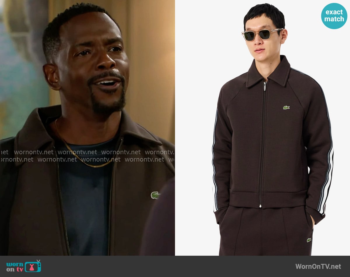 Ted’s brown track jacket on Beyond the Gates