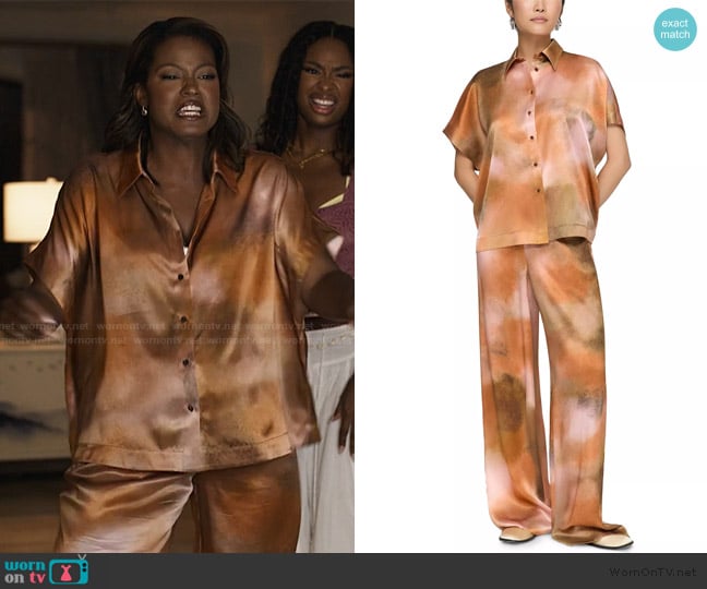 Viv’s orange satin pants on Bel-Air Viv’s orange satin pants on Bel-Air