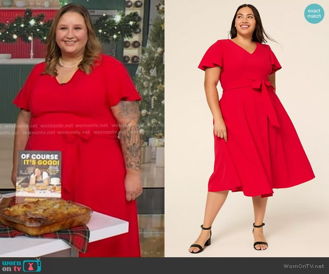 Lane Bryant Lena Dress worn by Jessica Secrest on Good Morning America