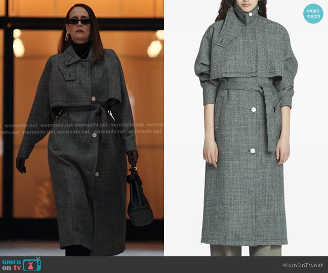 Lanvin Virgin Wool Trench Coat worn by Carrington Lane (Sarah Paulson) on Alls Fair
