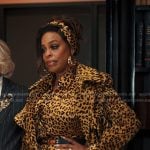 Emerald’s yellow leopard shirt, pants and coat on Alls Fair