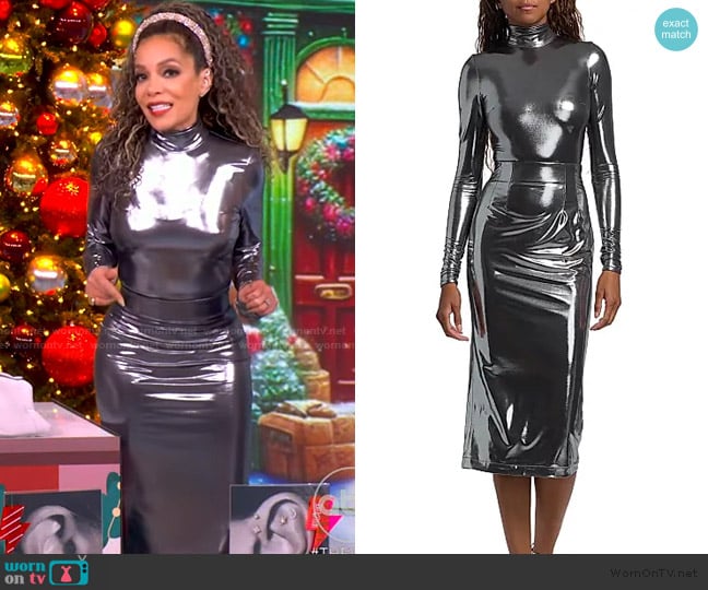 Sunny’s silver metallic skirt on The View