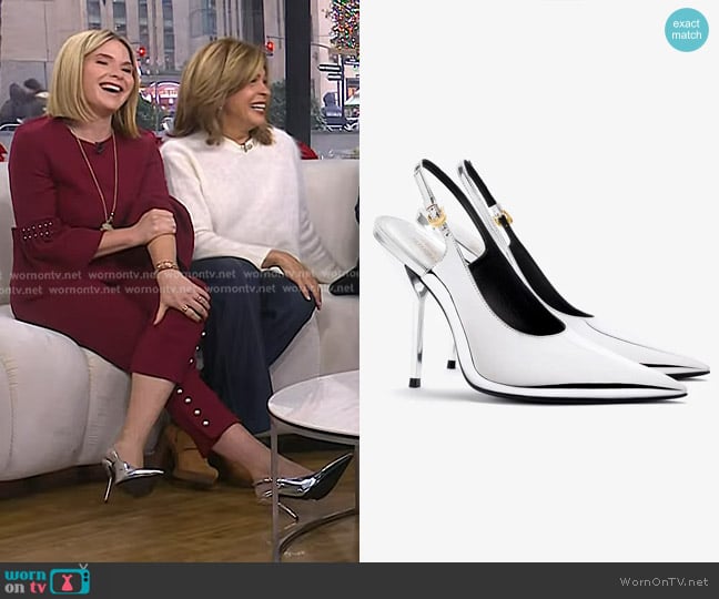 Jenna’s silver slingback pumps on Today Jenna’s silver slingback pumps on Today