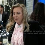 Laura’s pink ruffled blouse on General Hospital