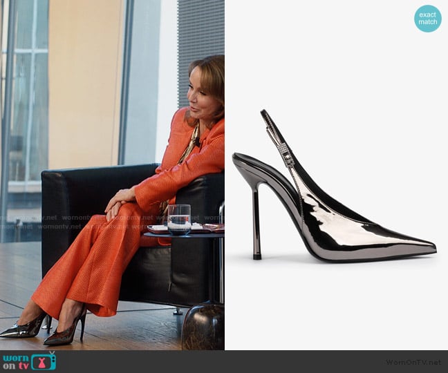 Le Silla Clivage Slingback 120mm worn by Sylvie (Philippine Leroy-Beaulieu) on Emily in Paris