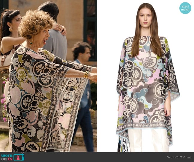Leonard Paris Leo Kaftan worn by Antonia Muratori  (Anna Galiena) on Emily in Paris