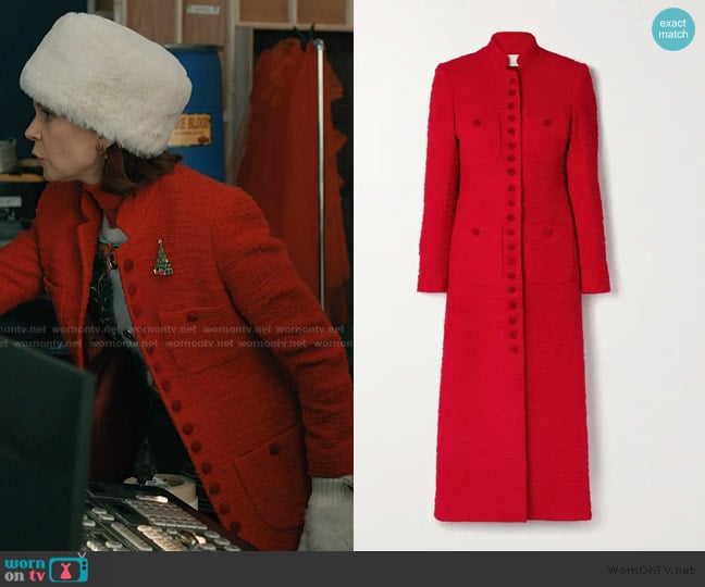 Liberowe Imperial wool-blend bouclé coat worn by Elsbeth Tascioni (Carrie Preston) on Elsbeth