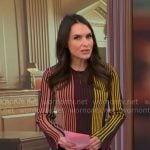 Lilia Luciano’s striped long sleeve dress on CBS Mornings