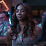 Lisa’s paisley print top and skirt on Bel-Air