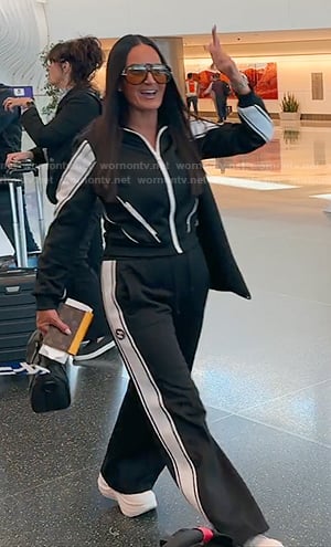 Lisa's black track jacket and pants on The Real Housewives of Salt Lake City