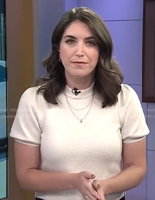 Liz’s white short sleeve sweater on Today