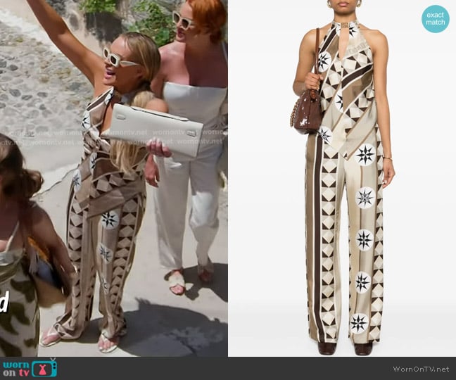 Loewe Anagram-plaque Blouse and Trousers worn by Heather Gay on The Real Housewives of Salt Lake City