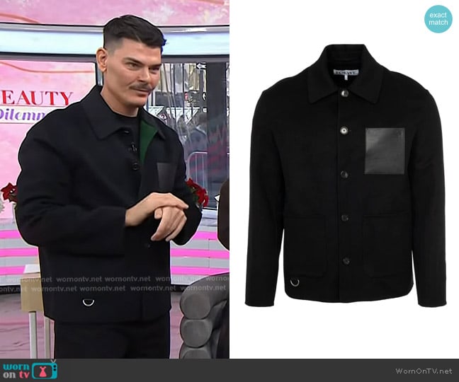 Mario Dedivanovic’s black D-ring detail jacket on Today Mario Dedivanovic’s black D-ring detail jacket on Today
