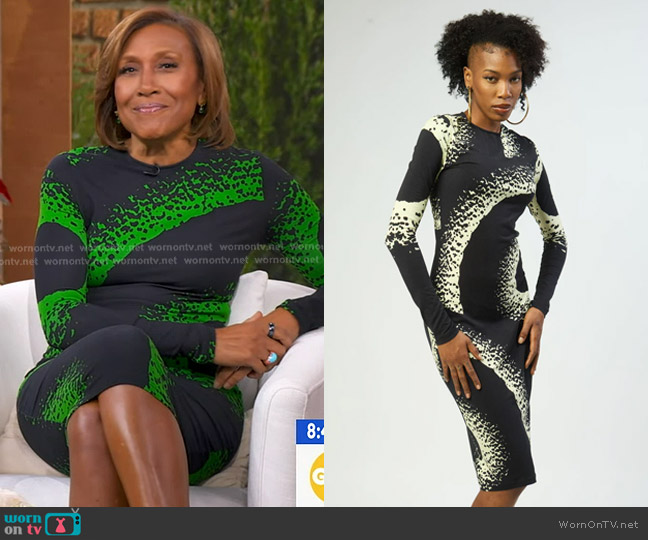 Lola Faturoti Loves Grace Sheath Dress worn by Robin Roberts on Good Morning America
