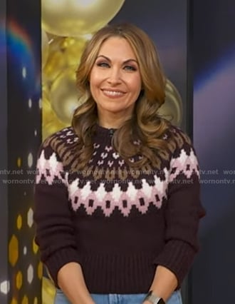 Lori's brown fair lsle sweater on Good Morning America