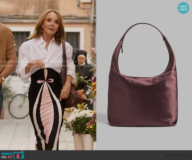 Loulou Studio Alegrina Satin Hobo Bag worn by Sylvie (Philippine Leroy-Beaulieu) on Emily in Paris